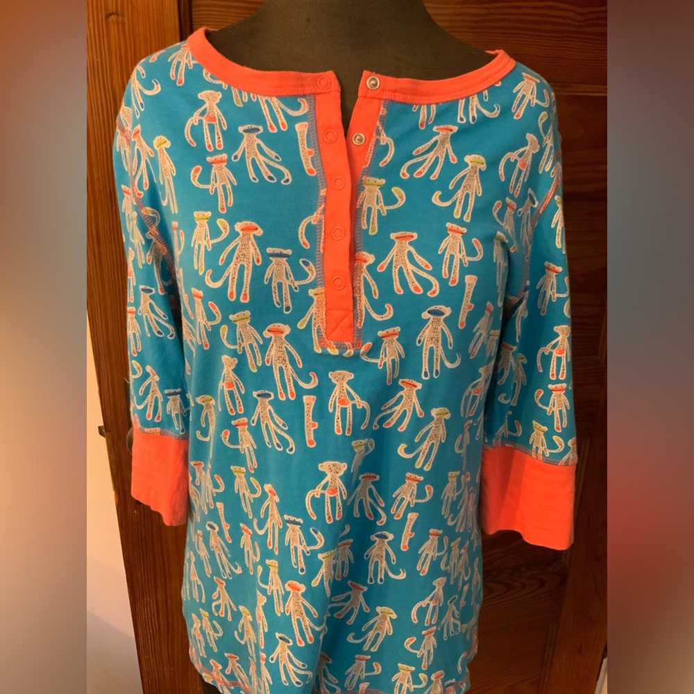 Munki Munki Women’s Pajamas Sock Monkey Cotton Size XL